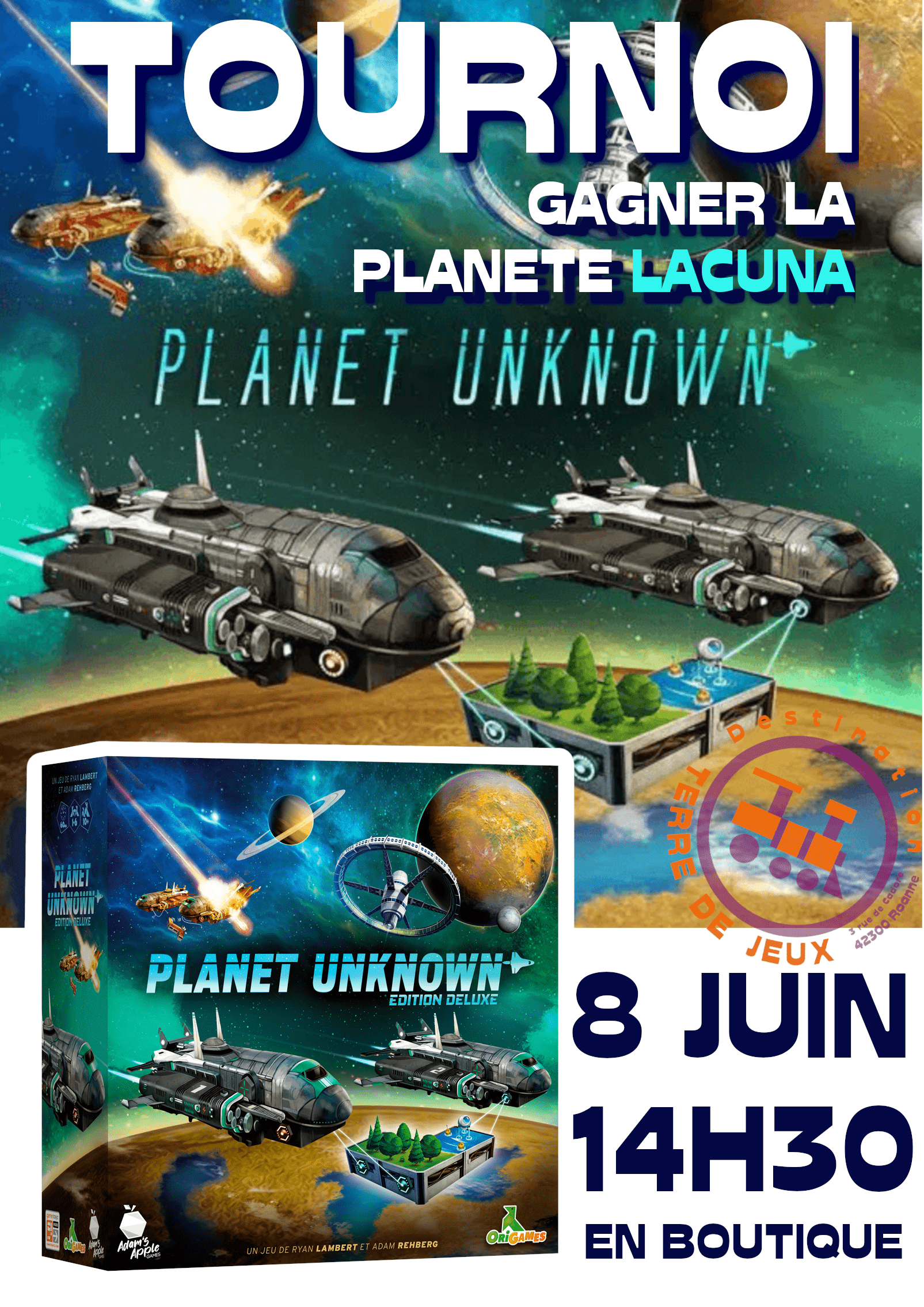 TOURNOI PLANET UNKNOWN PLANETE LACUNA